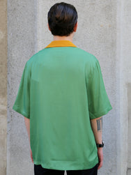 Fleurs de Bagne La Chemise Hawaine “Bowling Shirt” – Green/Mustard