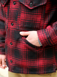 Manifattura Ceccarelli 7079-WD Wool Cruiser Jacket - Red/Black