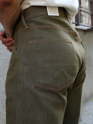 Indigofera Kirk Pants Desert Moss Green Selvedge (71-86-99)