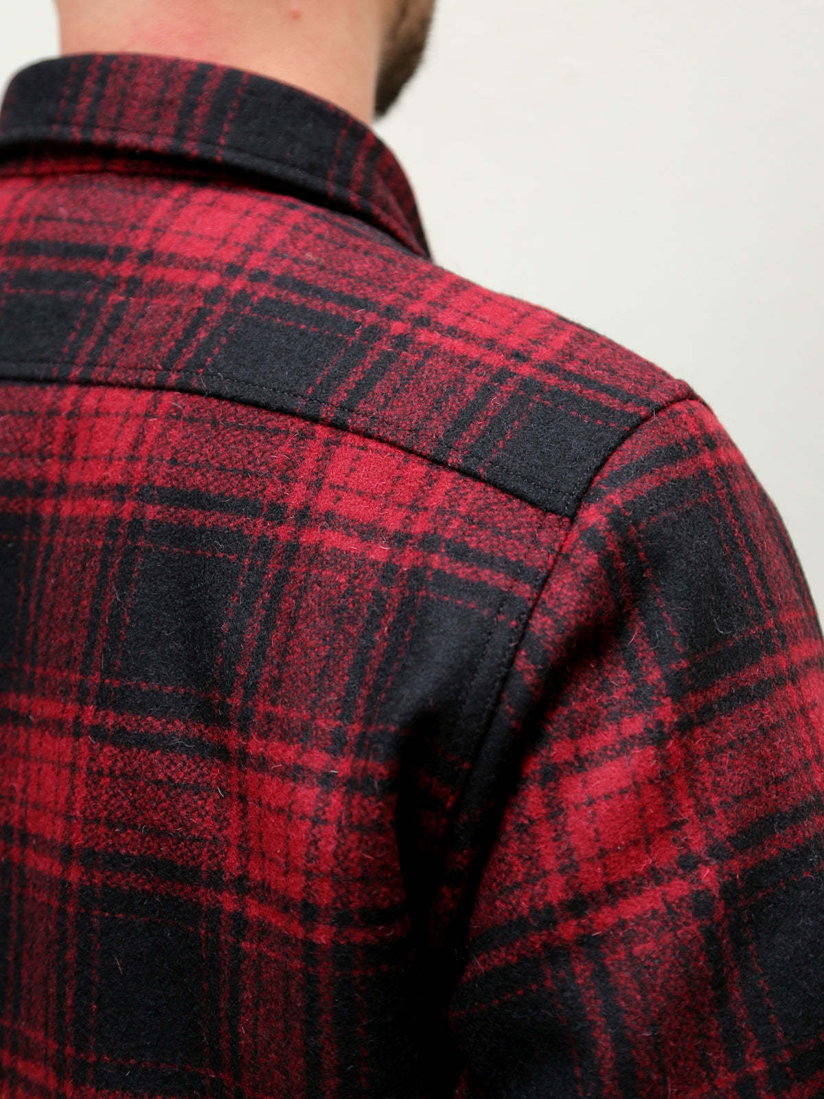 Manifattura Ceccarelli 7079-WD Wool Cruiser Jacket - Red/Black