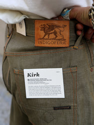 Indigofera Kirk Pants Desert Moss Green Selvedge (71-86-99)