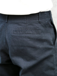 Hansen Garments Trygve Wide Cut Cropped Trousers – Black Canvas (27-90-2)