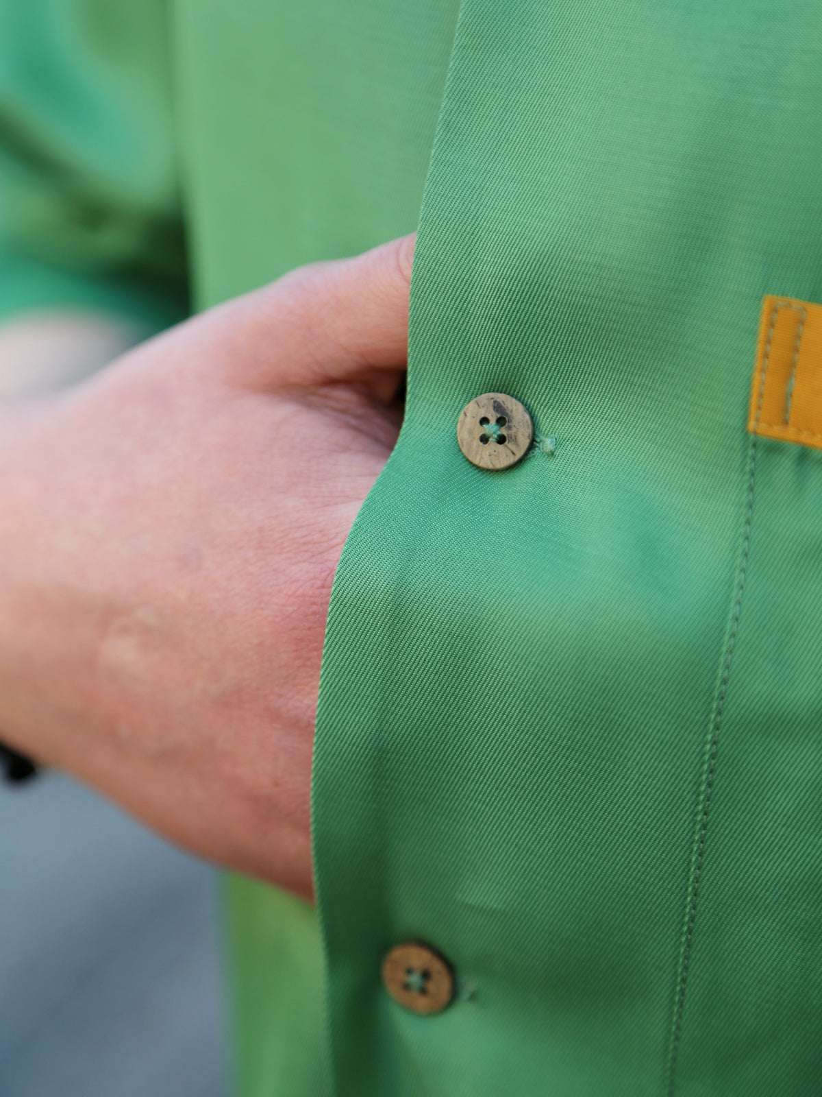 Fleurs de Bagne La Chemise Hawaine “Bowling Shirt” – Green/Mustard