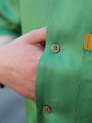 Fleurs de Bagne La Chemise Hawaine “Bowling Shirt” – Green/Mustard
