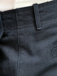 Hansen Garments Trygve Wide Cut Cropped Trousers – Black Canvas (27-90-2)