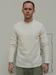 Samurai SJSLT-SC01 Japanese Cotton Made Crew Neck Tee - Natural