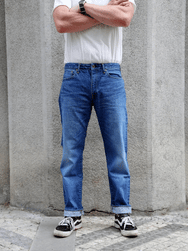 Japan Blue J401 Circle 14.8oz Classic Straight Selvedge Jeans - Washed