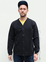 Japan Blue Jeans JBSW10003A Inlay Cardigan - Black