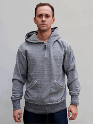 National Athletic Goods 1/4 Zip Parka Sweatshirt - Dark Grey