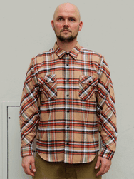 Indigofera Bryson Shirt (6333-810-28) - Beige/Red/White/Green