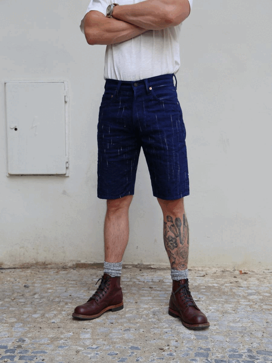 Studio d'Artisan D1843 15Oz. "Kasuri" Selvedge Shorts