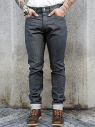 Momotaro 0405-70G 14oz Selvedge Denim High Tapered – Grey