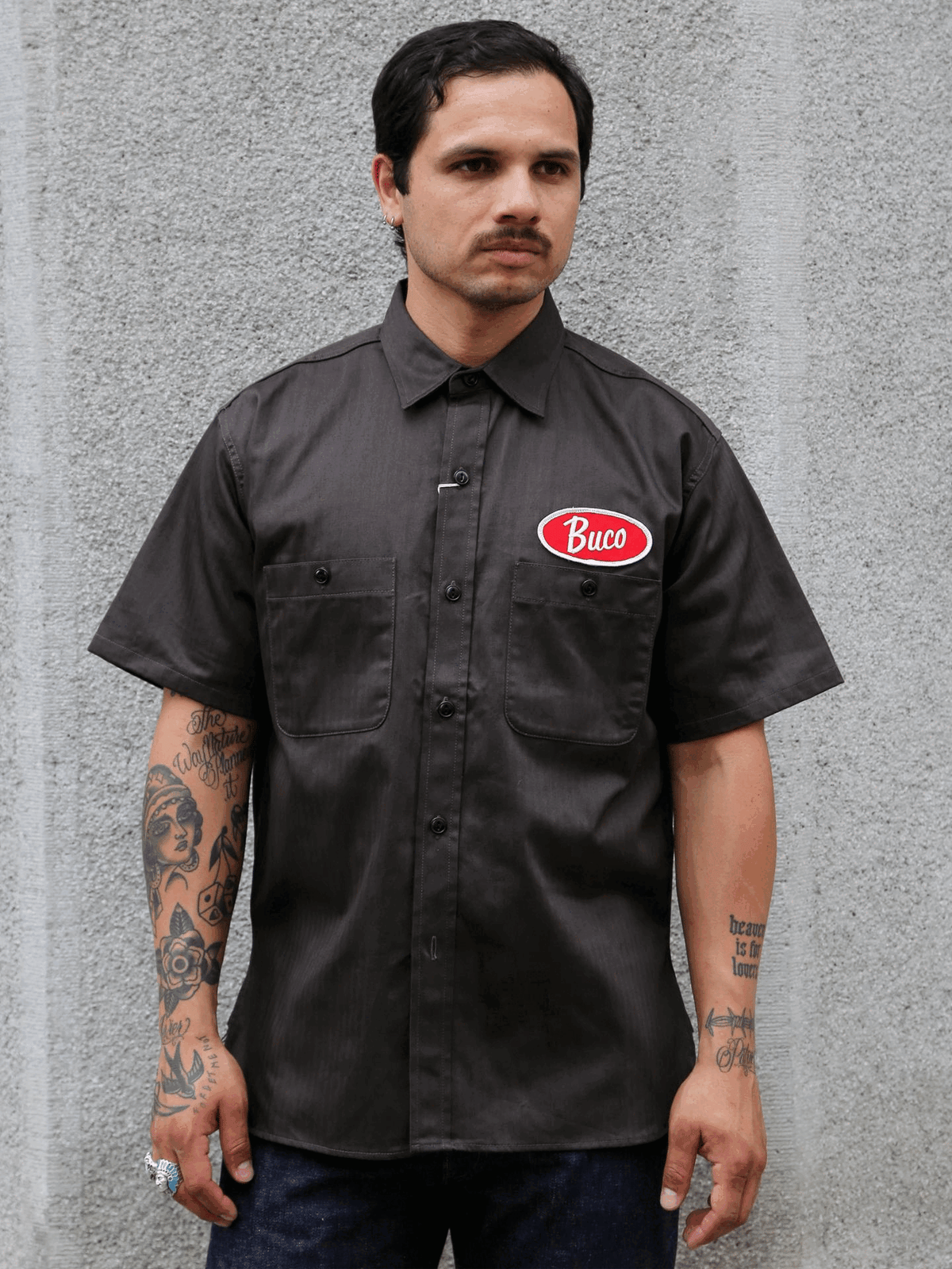 The Real McCoy's Buco Culver City S/S Workshirt – Steel (BS25001-023)