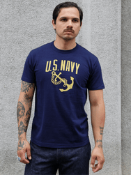 The Real McCoy's US Navy Athletic Tee – Navy (MC25023-140)