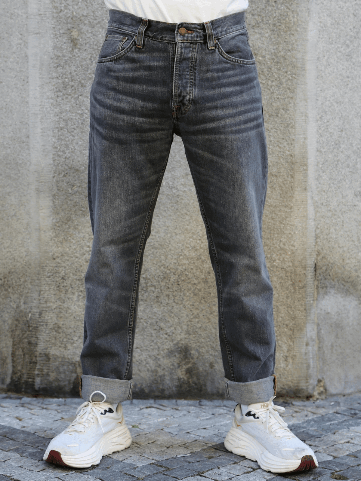 Nudie Jeans Steady Eddie II – Grey Crosshatch (114944)