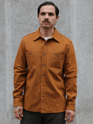 Iron Heart 13oz Oxford Cloth Work Overshirt – Camel (IHSH-423-CAM)