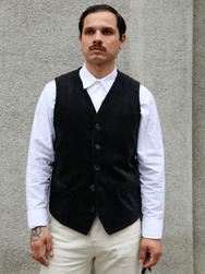 Hansen Garments Knud Casual Waistcoat – Dusty Black (30-35-2)