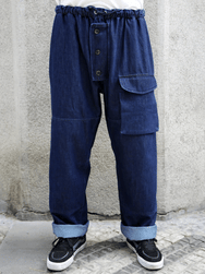 Fleurs de Bagne Submariner Pant – Stoned Wash Denim (FDB-PANT-SUBD-815)