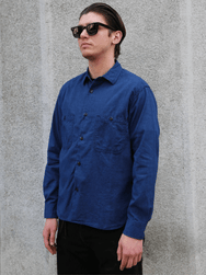 Japan Blue JBLS1016 Chambray Work Shirt – Deep Indigo