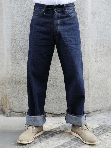 Black Sign 1920s 10.5oz Dockery Waist-Overalls – Dark Indigo (BSSP-25507)