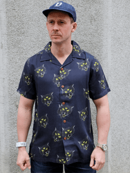Nudie Jeans Arvid The Cat Hawaii Shirt – Antracite (140894)