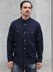 Omoto Denim 8oz Ichimatsu Denim Work Shirt – Indigo (5019)