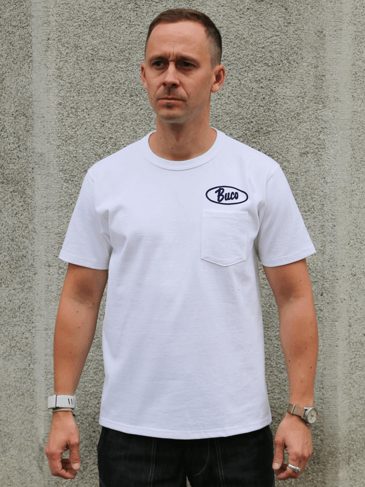 The Real McCoy's Buco Enthusiast Tee – White (BC25005-010)