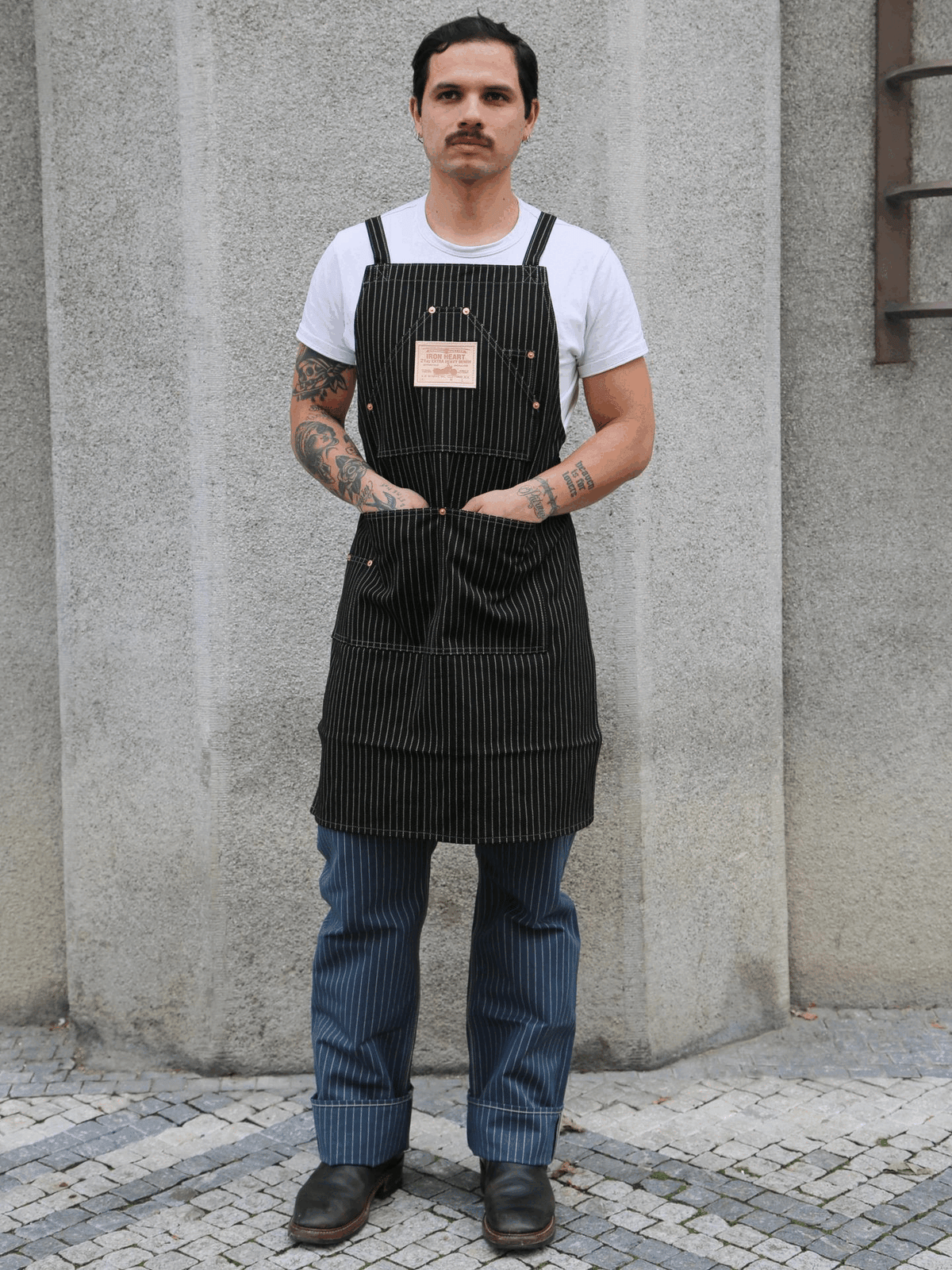 Iron Heart 12oz Wabash Apron – Black (IHG-058-BLK)