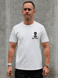 The Real McCoy's Jolly Roger Best Damn Group Military Tee – White (MC25004-010)