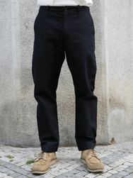 Hansen Garments Trygve Wide Cut Cropped Trousers – Black Canvas (27-90-2)