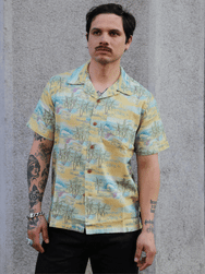 Nudie Jeans Arvid Pearls Hawaii Shirt – Mustard (140878)