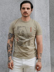 Samurai Jeans "RASEN" Inlay Loopwheel T-Shirt "RASEN" – Olive (SJST25-106)