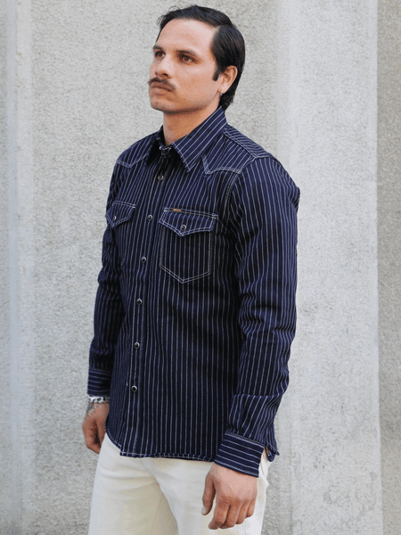 Iron Heart 12oz Wabash Western Shirt – Indigo (IHSH-62-IND)