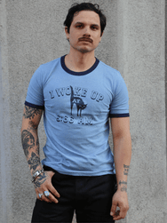 Nudie Jeans Ricky 6-66 Ringer T-Shirt – Bluemelange (131932)