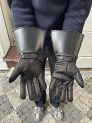 The Real McCoy’s Buco Leather Gauntlet Motorcycle Gloves - Black (BA24105)