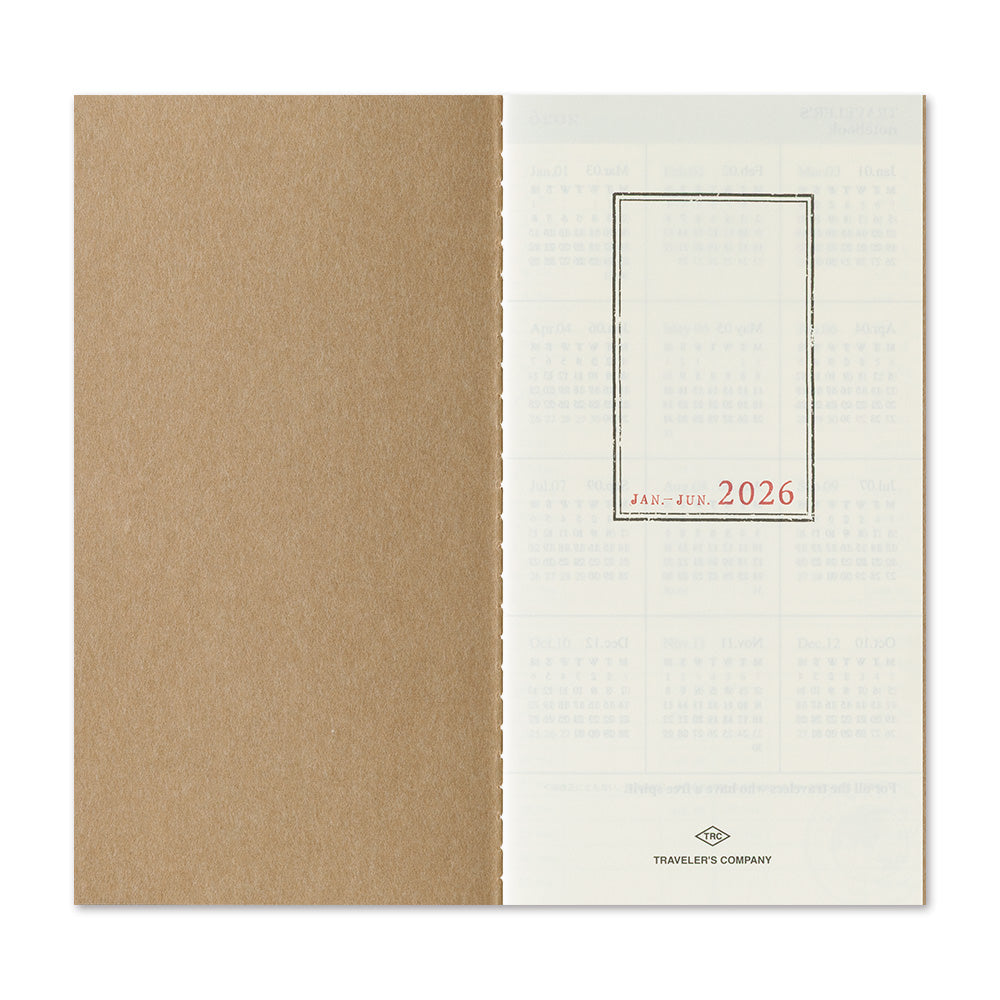 Traveler’s Notebook Weekly Vertical Refill 2026 – Regular Size