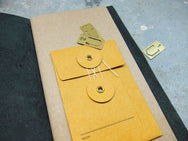 Midori Kraft Envelope S Orange Vertical