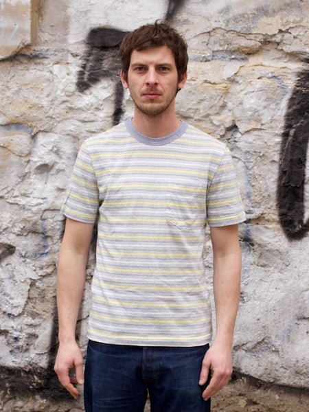 Homespun Knitwear Dad's Pocket Tee 40's Stripes