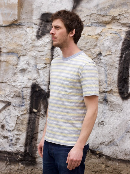 Homespun Knitwear Dad's Pocket Tee 40's Stripes