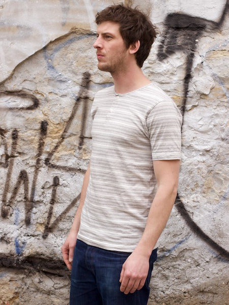Homespun Knitwear Great Plains Tee 40s Stripes