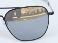 Aviator Matte Black, Grey Mirror, Bayonet
