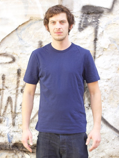 Homespun Knitwear Dad's Undeshirt Indigo