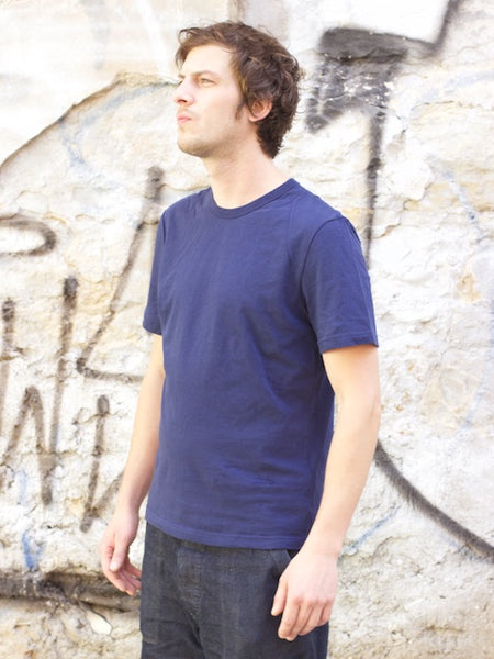 Homespun Knitwear Dad's Undeshirt Indigo