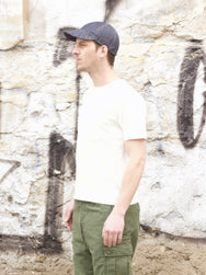 Japan Blue  JBT001 Côte d’Ivoire Cotton Pocket Tee White