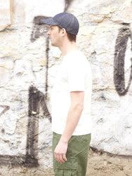 Japan Blue  JBT001 Côte d’Ivoire Cotton Pocket Tee White