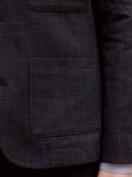 Hansen Garments Elias Blazer, Black Check Melange