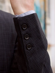 Hansen Garments Elias Blazer, Black Check Melange