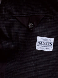 Hansen Garments Elias Blazer, Black Check Melange