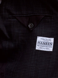 Hansen Garments Elias Blazer, Black Check Melange