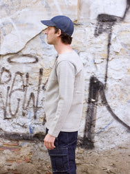 Japan Blue JBST03 16.5oz Sweat Long Sleeve, Grey